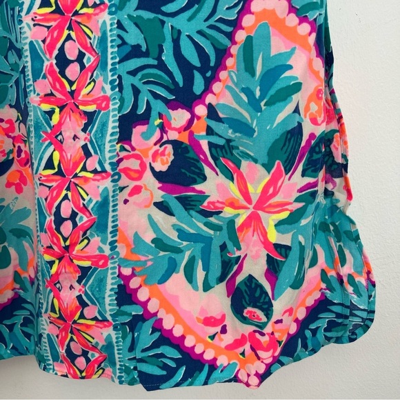 Lilly Pulitzer Tanya Romper in Seaside Aqua Size 00 - Picture 7 of 16